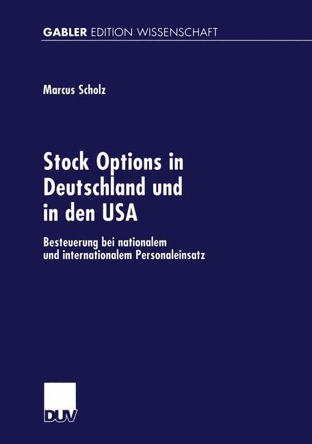 Vorderes Coverbild Stock Options in Deutschland und in den USA