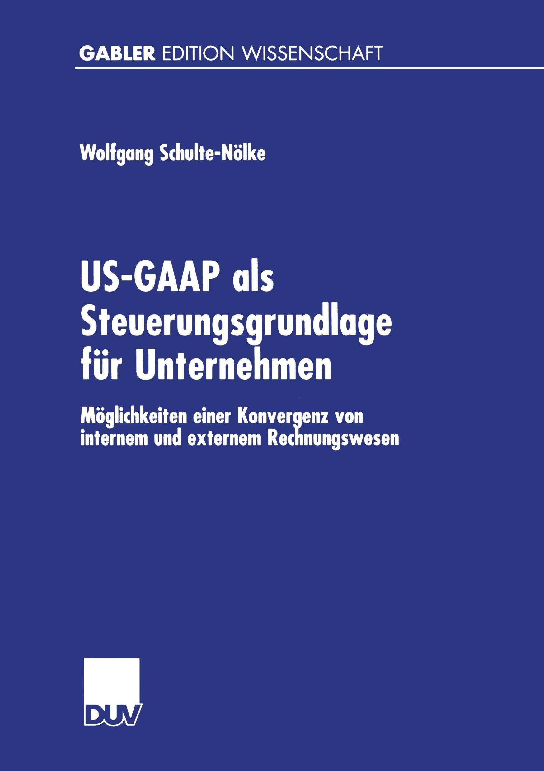 Vorderes Coverbild US-GAAP als Steuerungsgrundlage für Unternehmen