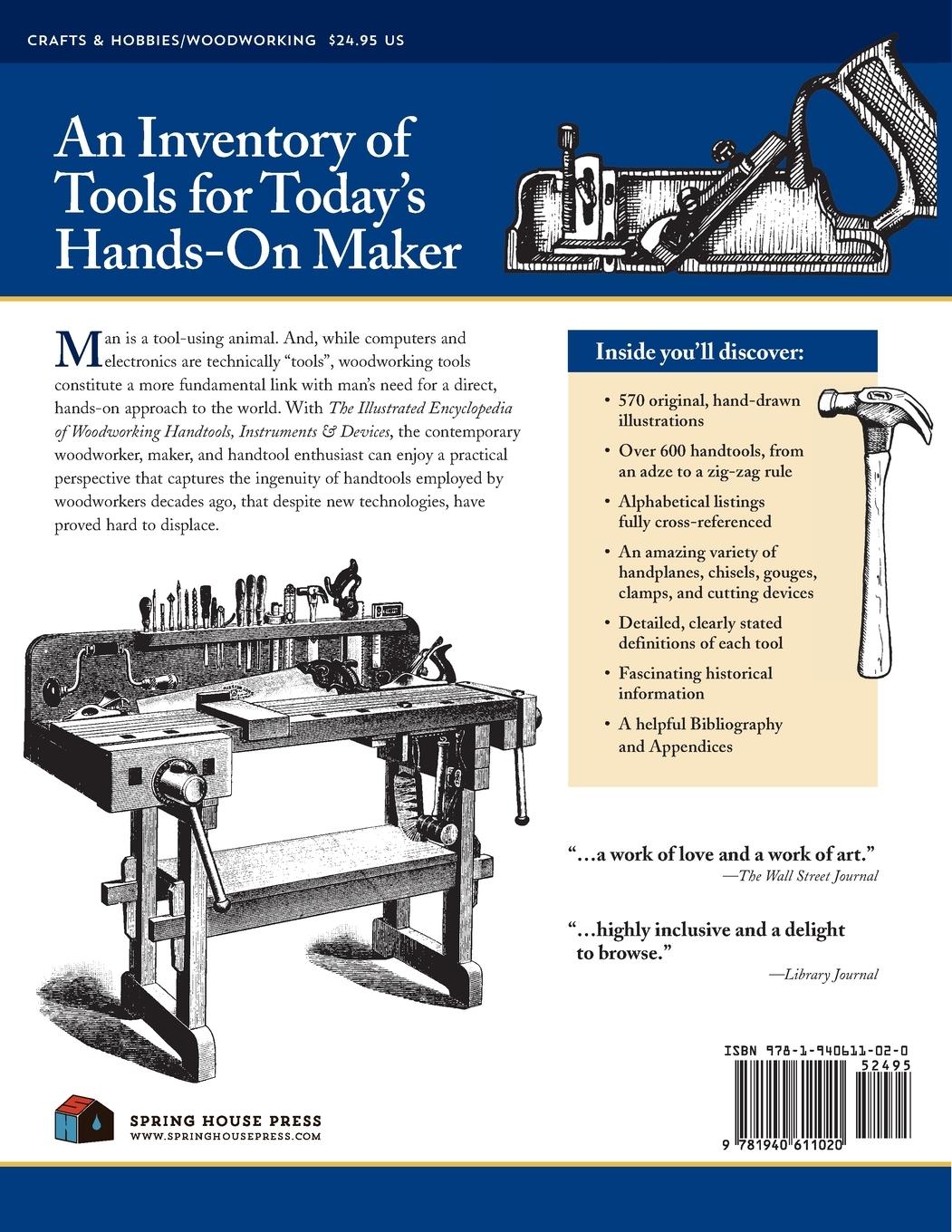 Rückseitencover The Illustrated Encyclopedia of Woodworking Handtools