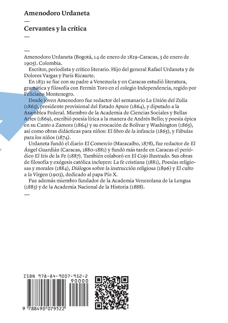 Rückseitencover Cervantes y la crítica