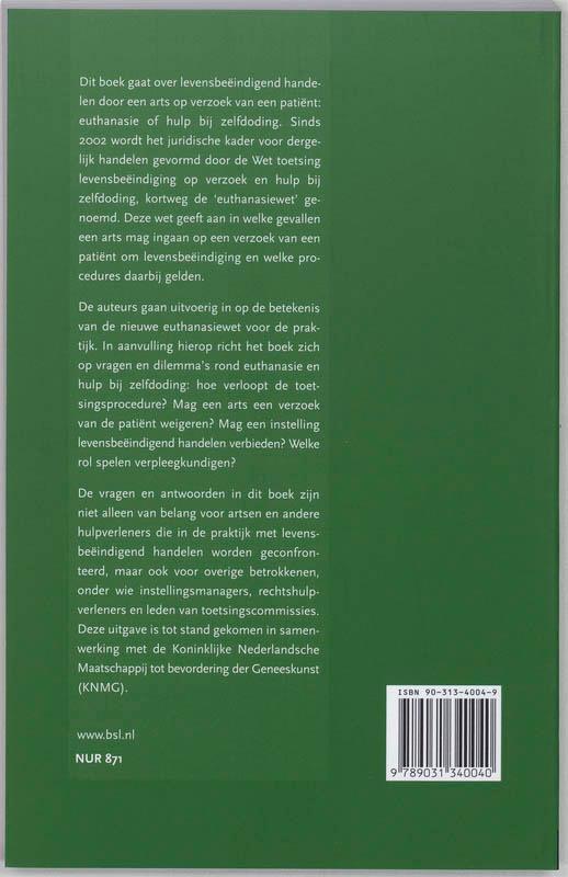 Rückseitencover Levensbeëindigend Handelen Door Een Arts Op Verzoek Patiënt