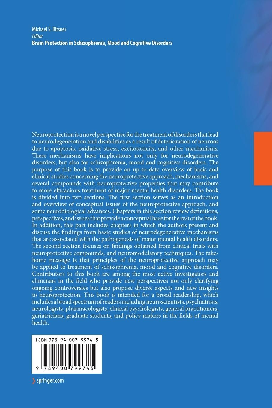 Rückseitencover Brain Protection in Schizophrenia, Mood and Cognitive Disorders