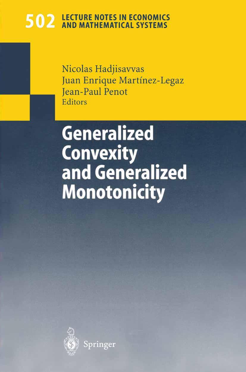 Vorderes Coverbild Generalized Convexity and Generalized Monotonicity