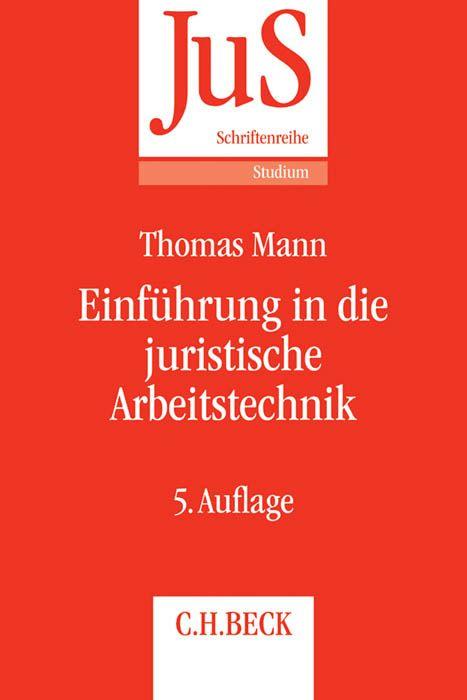 Vorderes Coverbild Einführung in die juristische Arbeitstechnik
