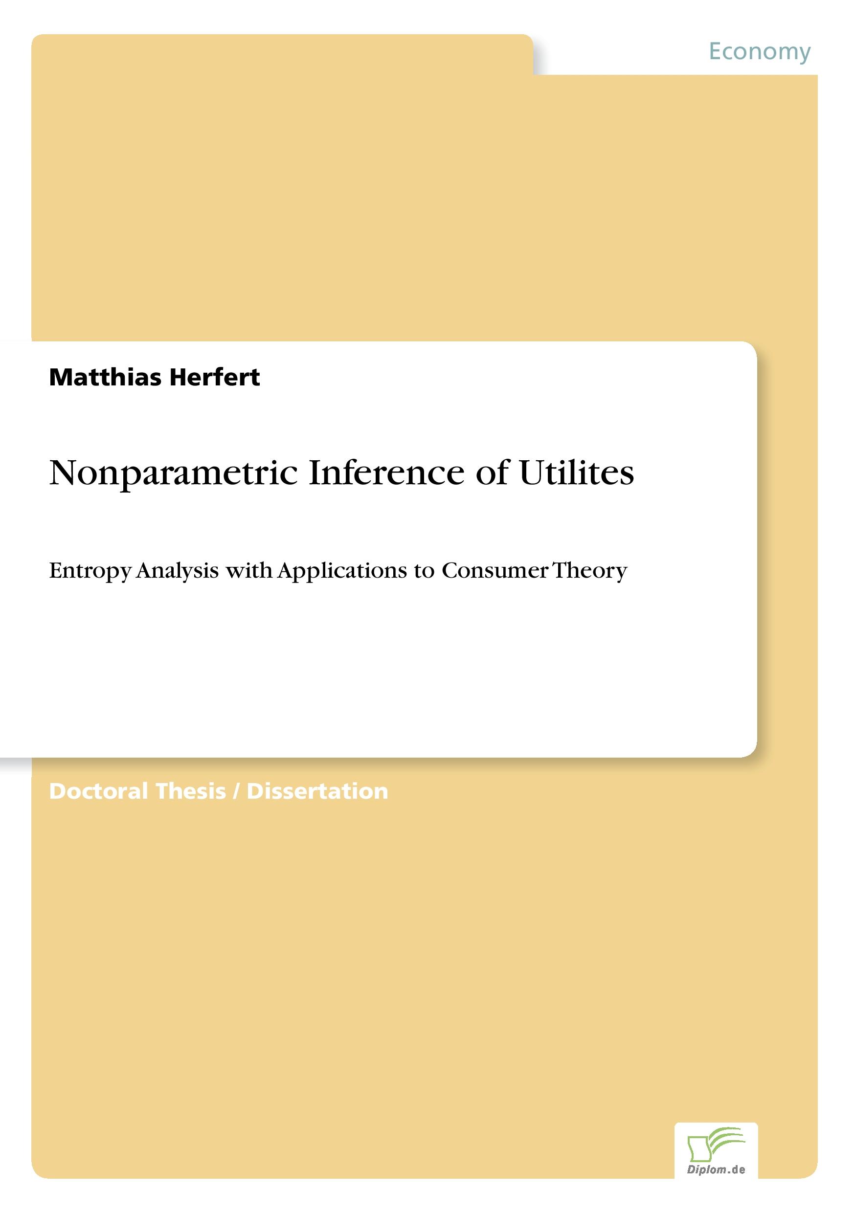 Vorderes Coverbild Nonparametric Inference of Utilites