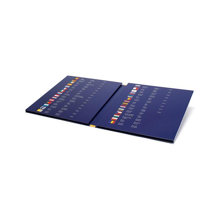 Beispielinhalt (Bild) Münzalbum PRESSO Euro Coin Collection, für 26 Euro-Kursmünzensätze