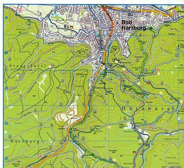 Beispielinhalt (Bild) Brocken im Nationalpark Hochharz, KVplan, Wanderkarte/Radkarte/Wintersport, 1:25.000