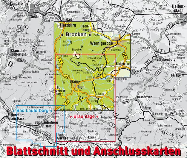 Rückseitencover Brocken im Nationalpark Hochharz, KVplan, Wanderkarte/Radkarte/Wintersport, 1:25.000