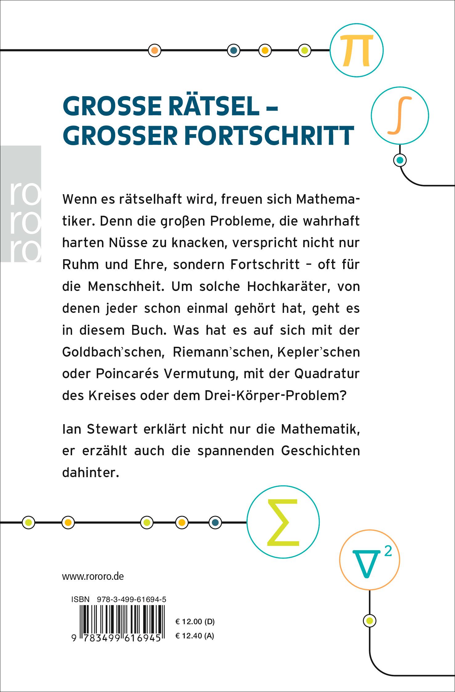 Rückseitencover Die letzten Rätsel der Mathematik