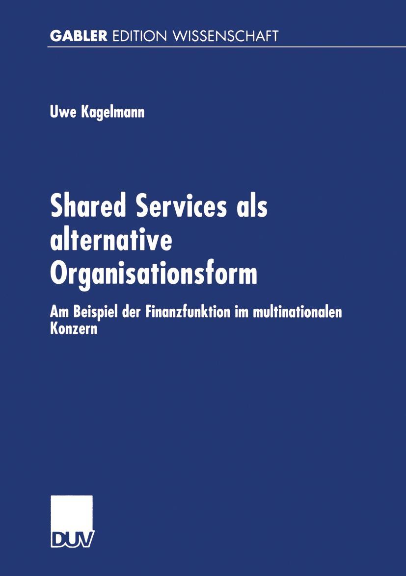 Vorderes Coverbild Shared Services als alternative Organisationsform