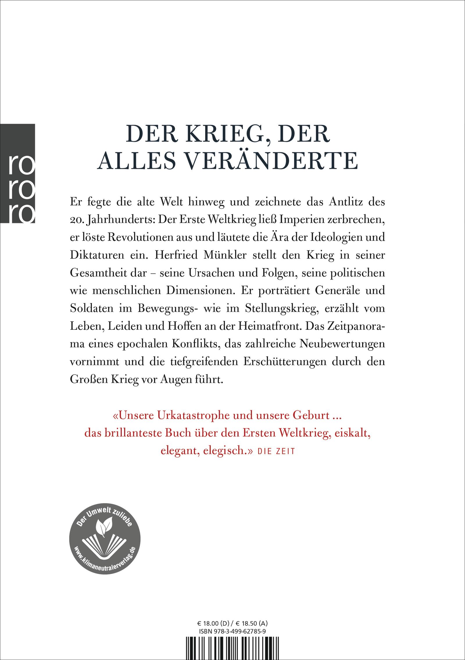 Rückseitencover Der Große Krieg