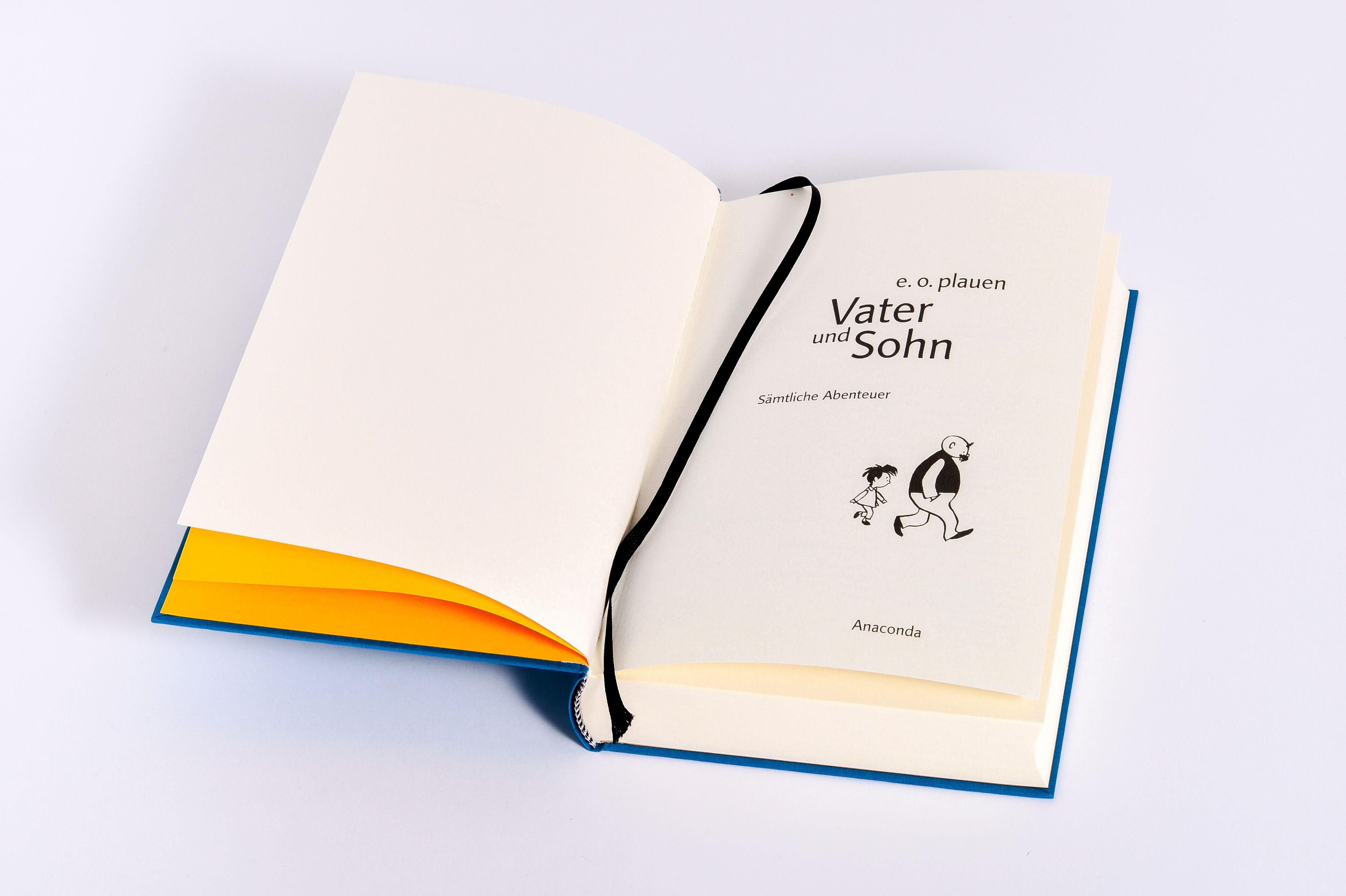 Beispielinhalt (Bild) Vater und Sohn (Iris®-LEINEN mit Schmuckprägung)