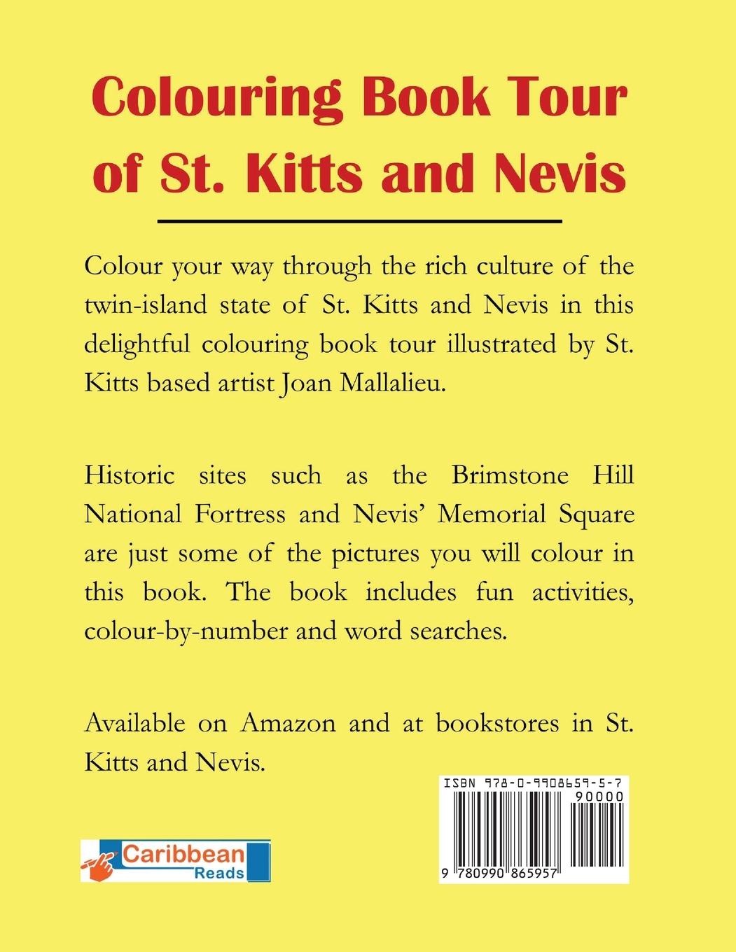 Rückseitencover Colouring Book Tour of St. Kitts and Nevis