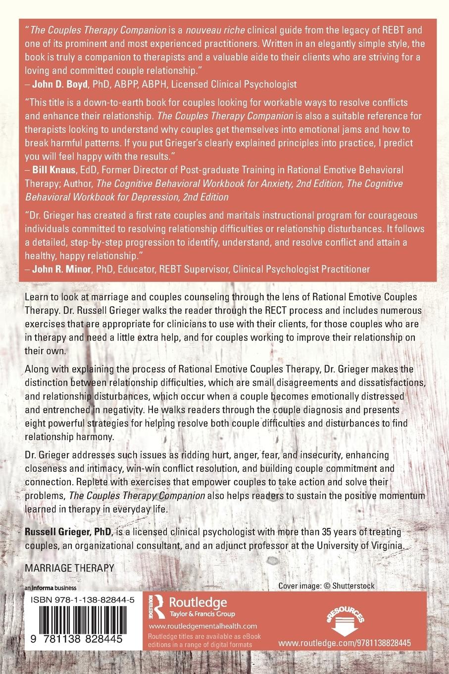 Rückseitencover The Couples Therapy Companion