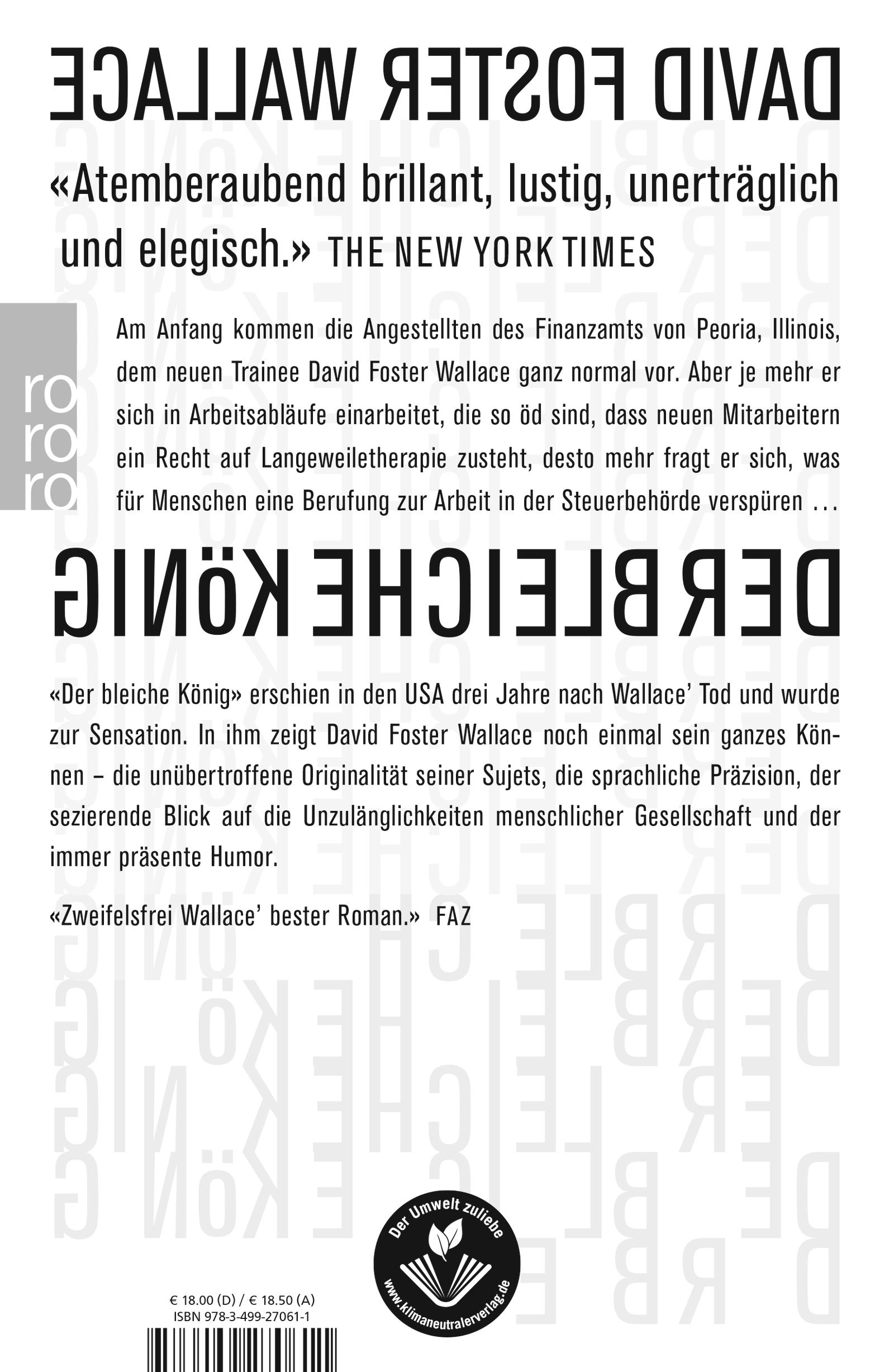 Rückseitencover Der bleiche König