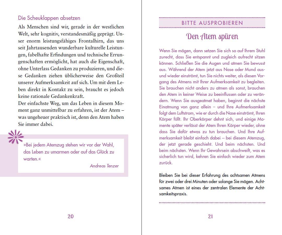 Beispielinhalt (Bild) Achtsam leben