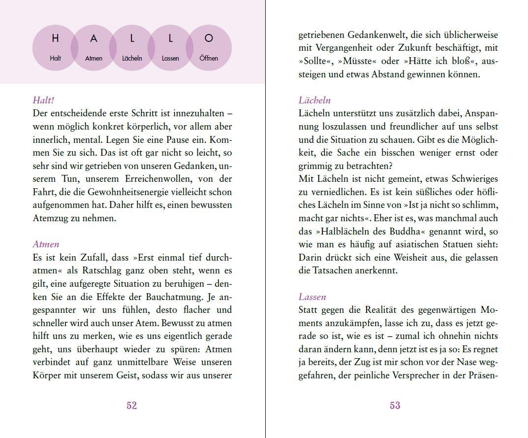 Beispielinhalt (Bild) Achtsam leben