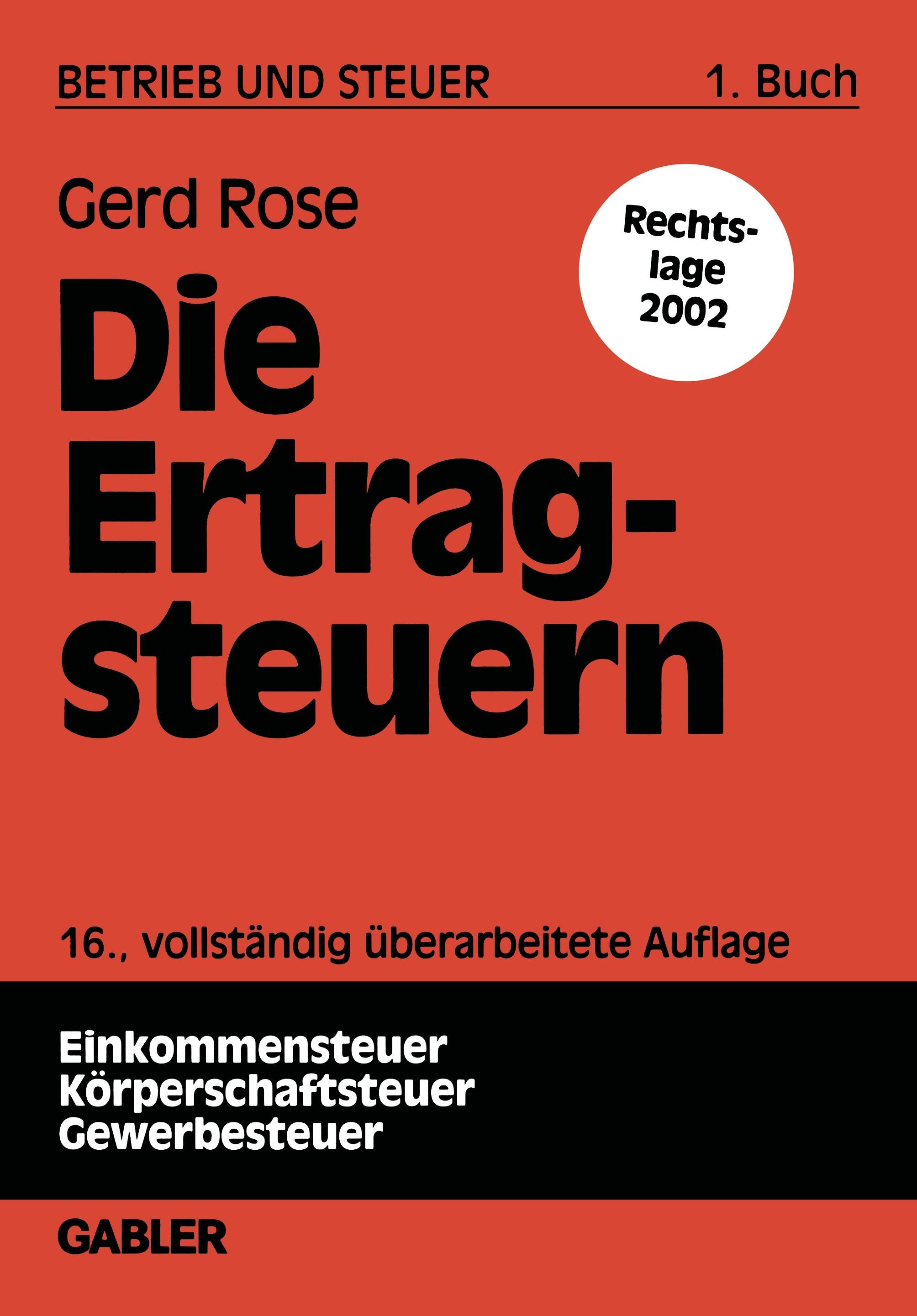 Vorderes Coverbild Die Ertragsteuern