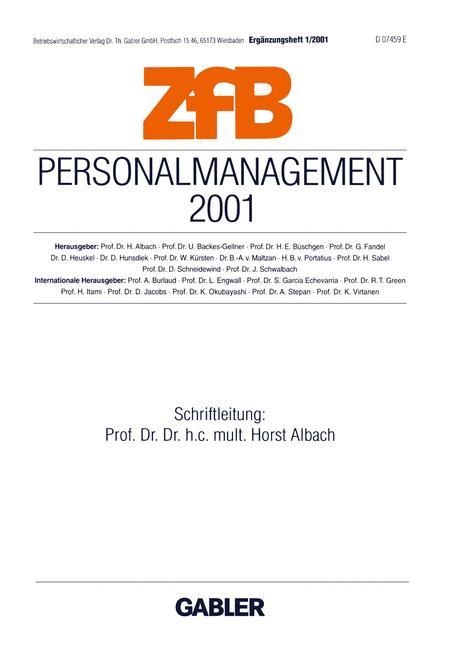 Vorderes Coverbild Personalmanagement 2001