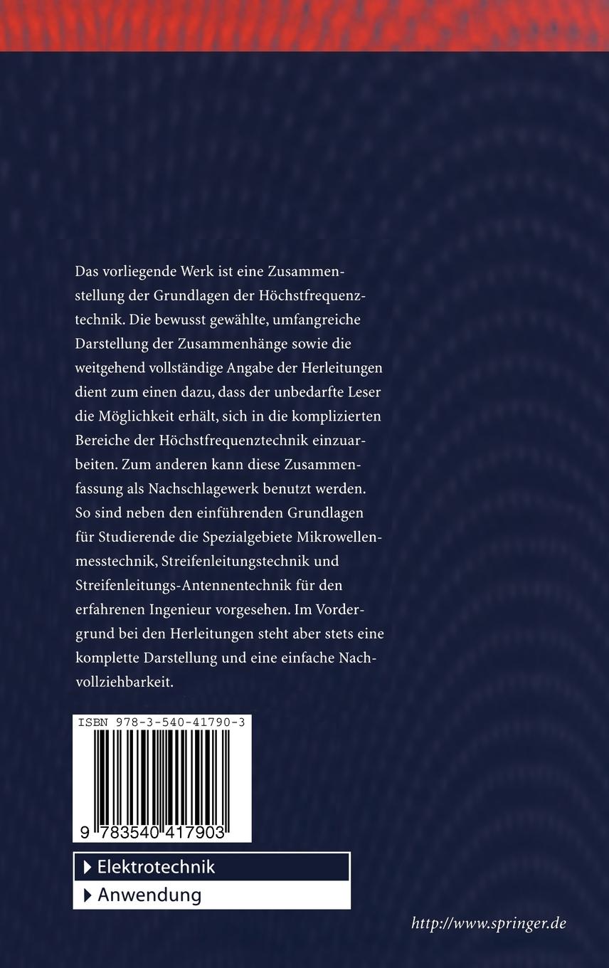 Rückseitencover Höchstfrequenztechnik