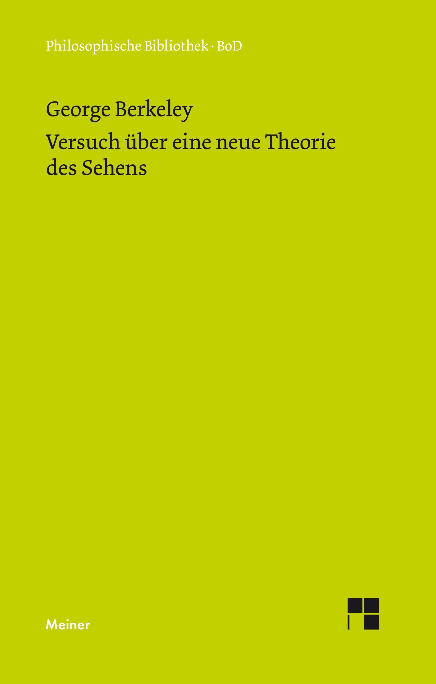 Vorderes Coverbild Versuch über eine neue Theorie des Sehens und die Theorie des Sehens oder der visuellen Sprache verteidigt und erklärt
