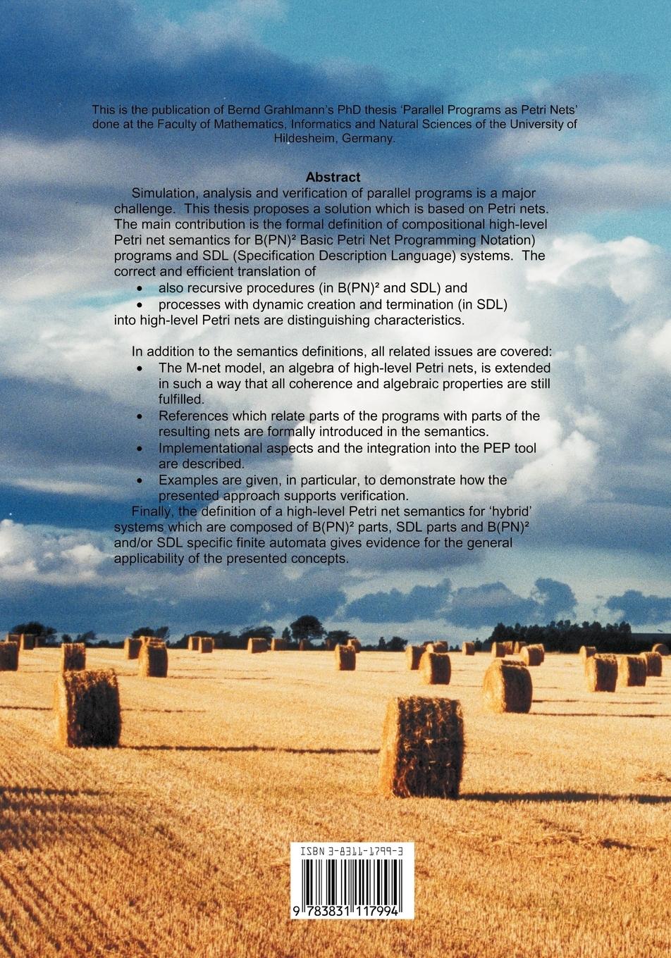 Rückseitencover Parallel Programs as Petri Nets