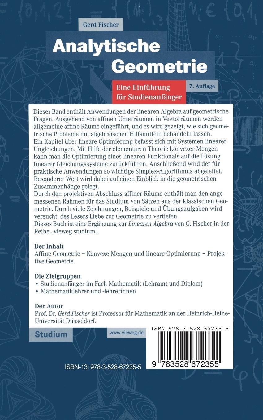 Rückseitencover Analytische Geometrie