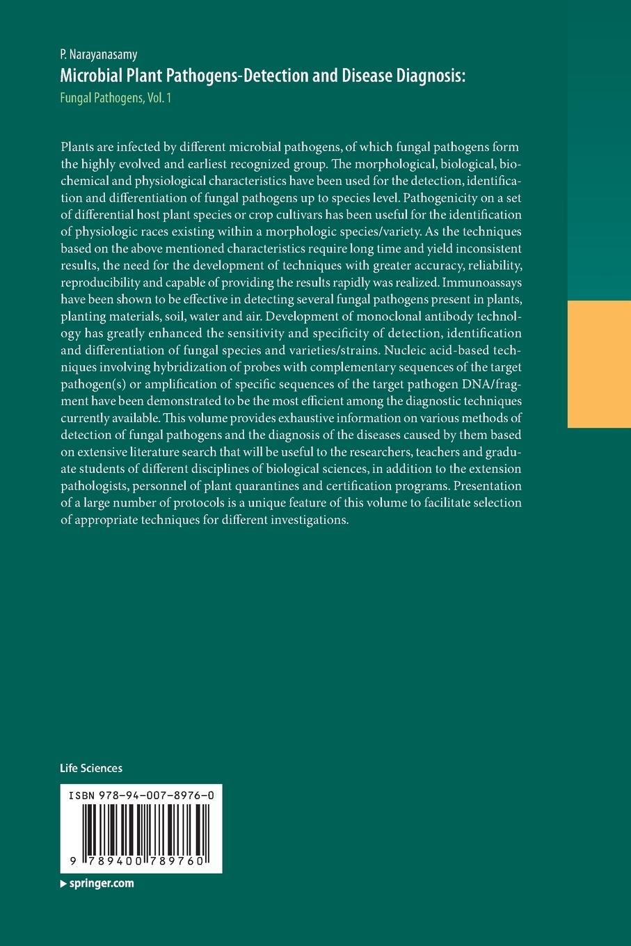 Rückseitencover Microbial Plant Pathogens-Detection and Disease Diagnosis: