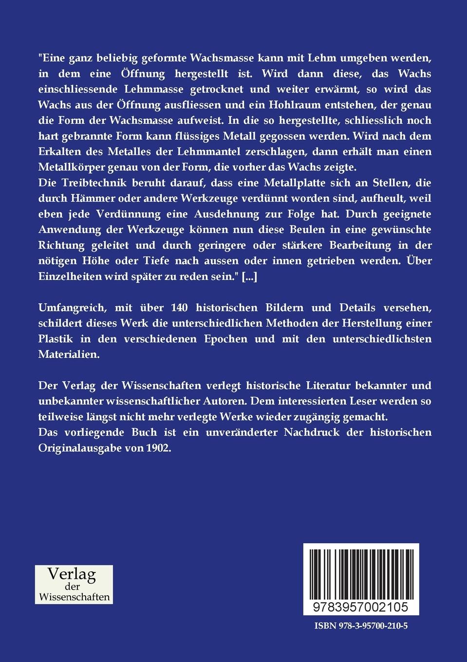 Rückseitencover Technik der Bronzeplastik