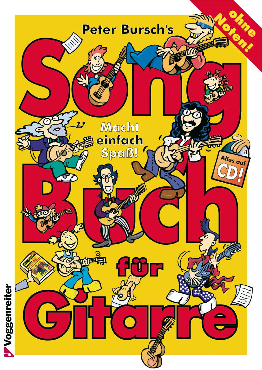 Vorderes Coverbild Peter Burschs Songbuch für Gitarre. Ohne Noten