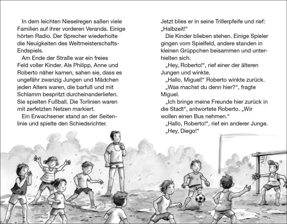 Beispielinhalt (Bild) Das magische Baumhaus 50. Das beste Fußballspiel aller Zeiten