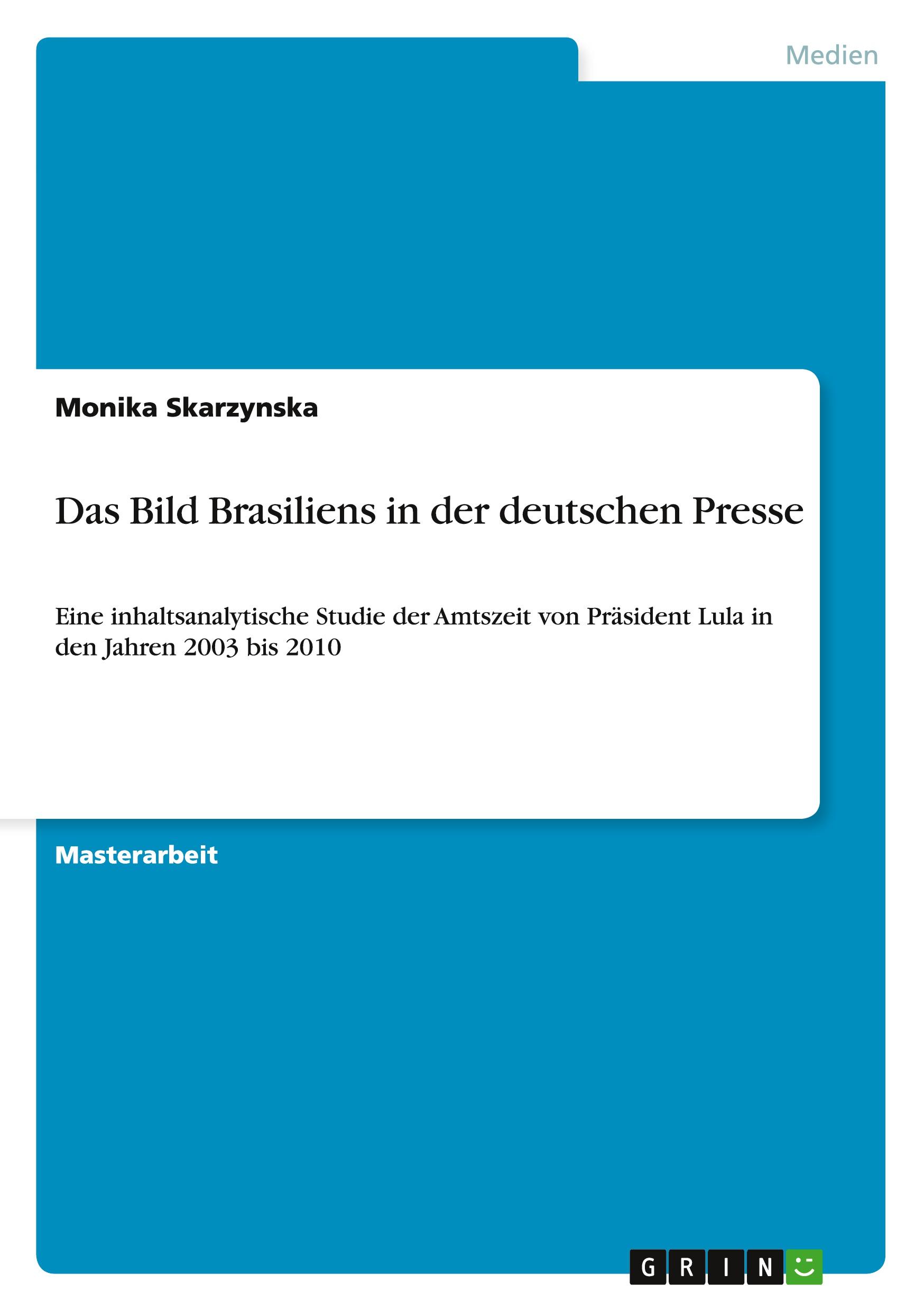 Vorderes Coverbild Das Bild Brasiliens in der deutschen Presse