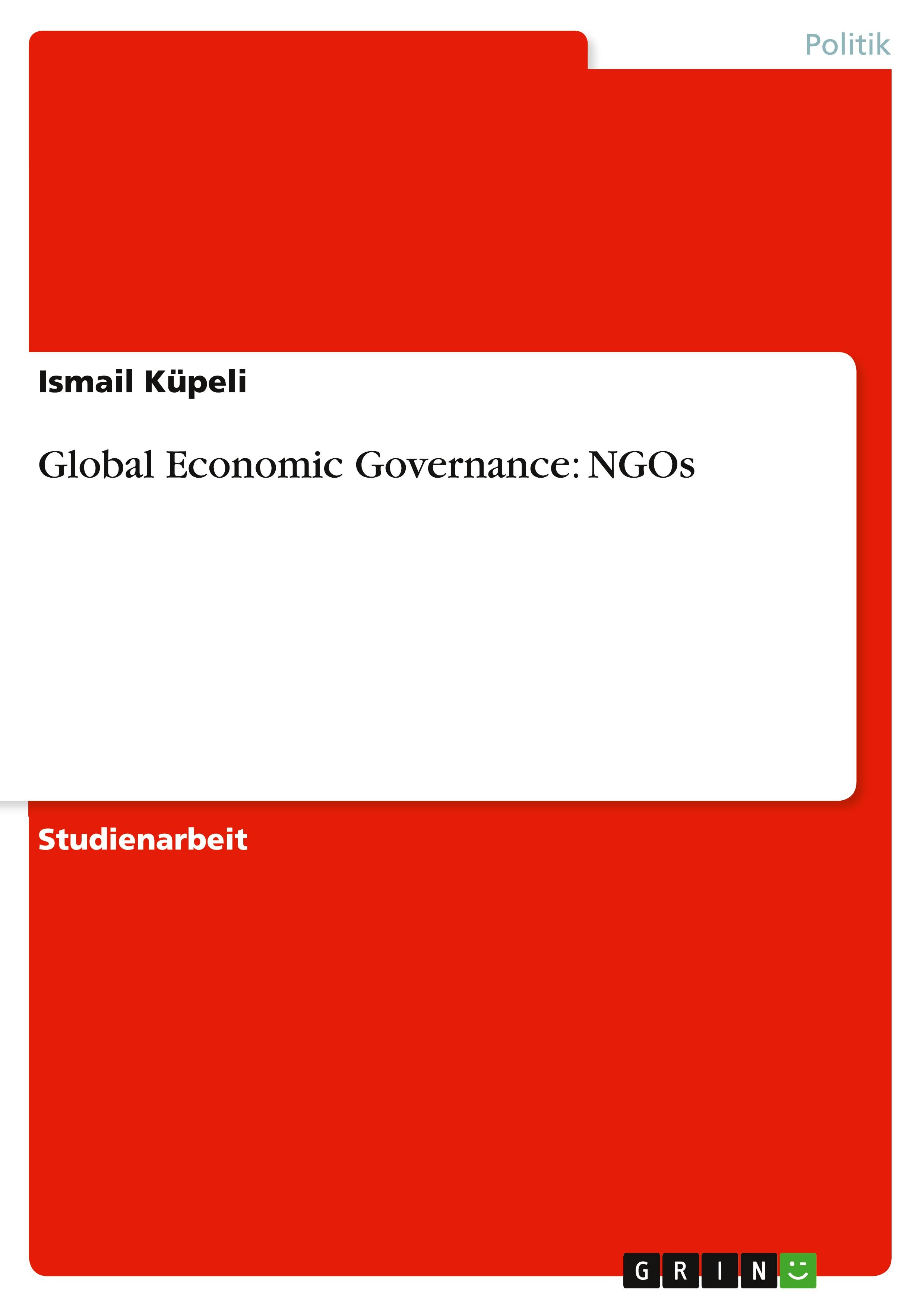 Vorderes Coverbild Global Economic Governance: NGOs
