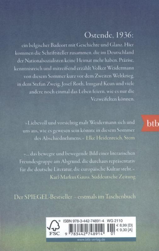 Rückseitencover Ostende. 1936, Sommer der Freundschaft