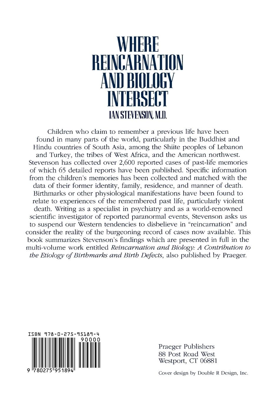 Rückseitencover Where Reincarnation and Biology Intersect