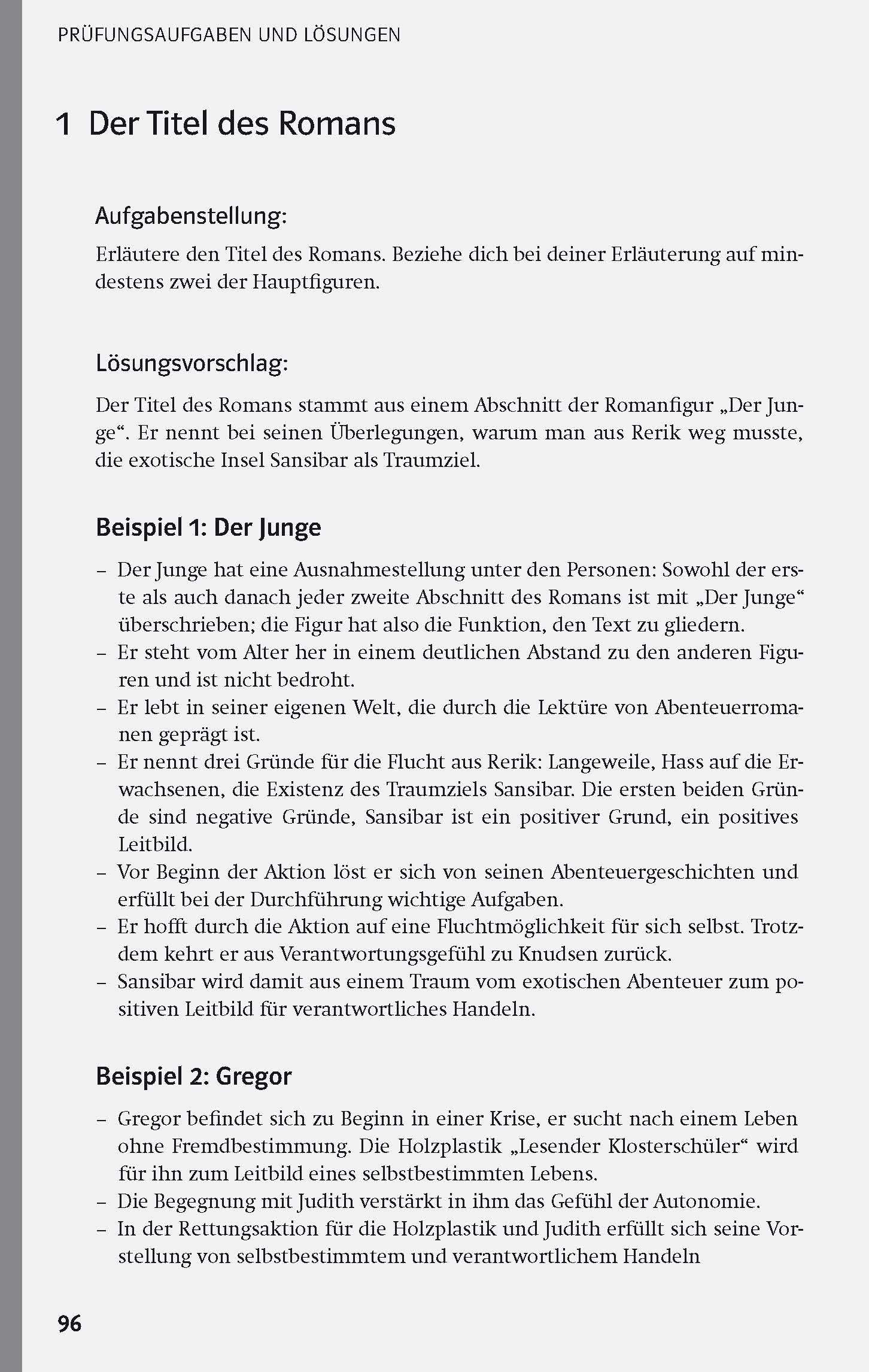 Beispielinhalt (Bild) Klett Lektürehilfen Alfred Andersch "Sansibar oder der letzte Grund"