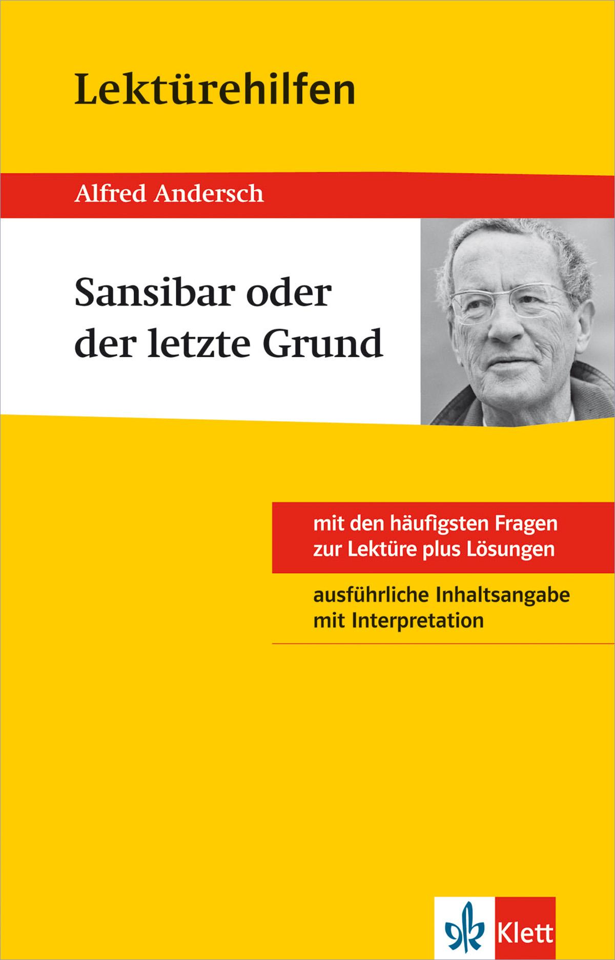Vorderes Coverbild Klett Lektürehilfen Alfred Andersch "Sansibar oder der letzte Grund"