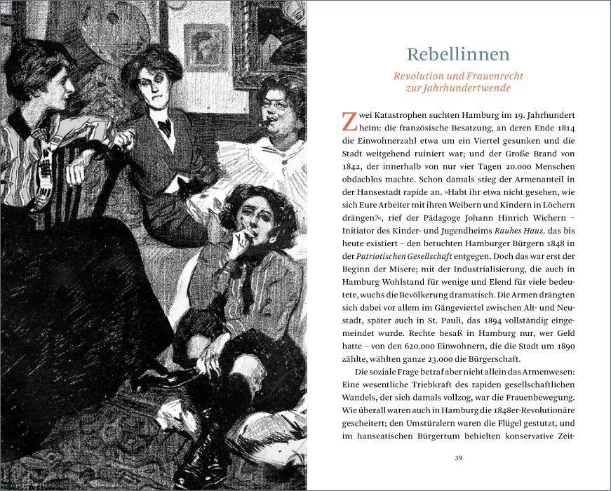 Beispielinhalt (Bild) Hamburgerinnen, die lesen, sind gefährlich