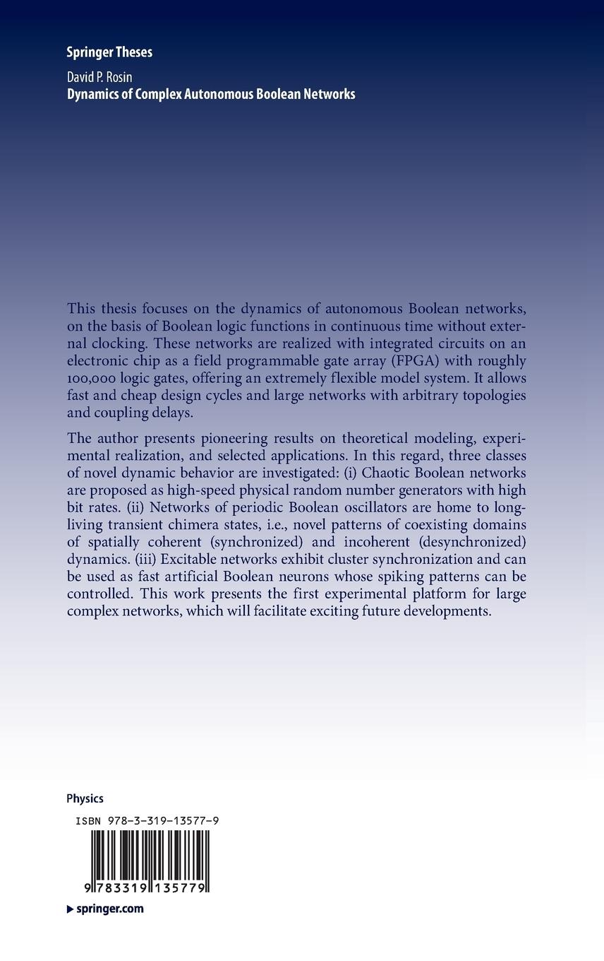 Rückseitencover Dynamics of Complex Autonomous Boolean Networks