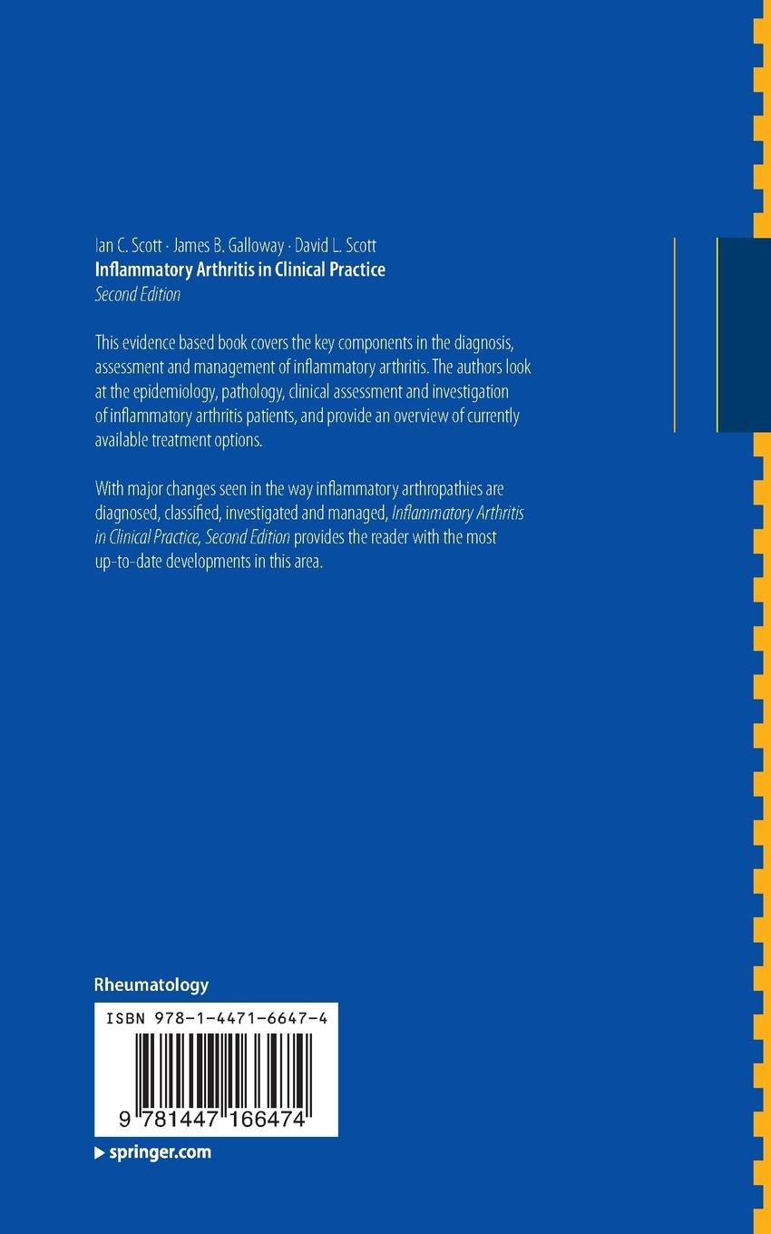 Rückseitencover Inflammatory Arthritis in Clinical Practice