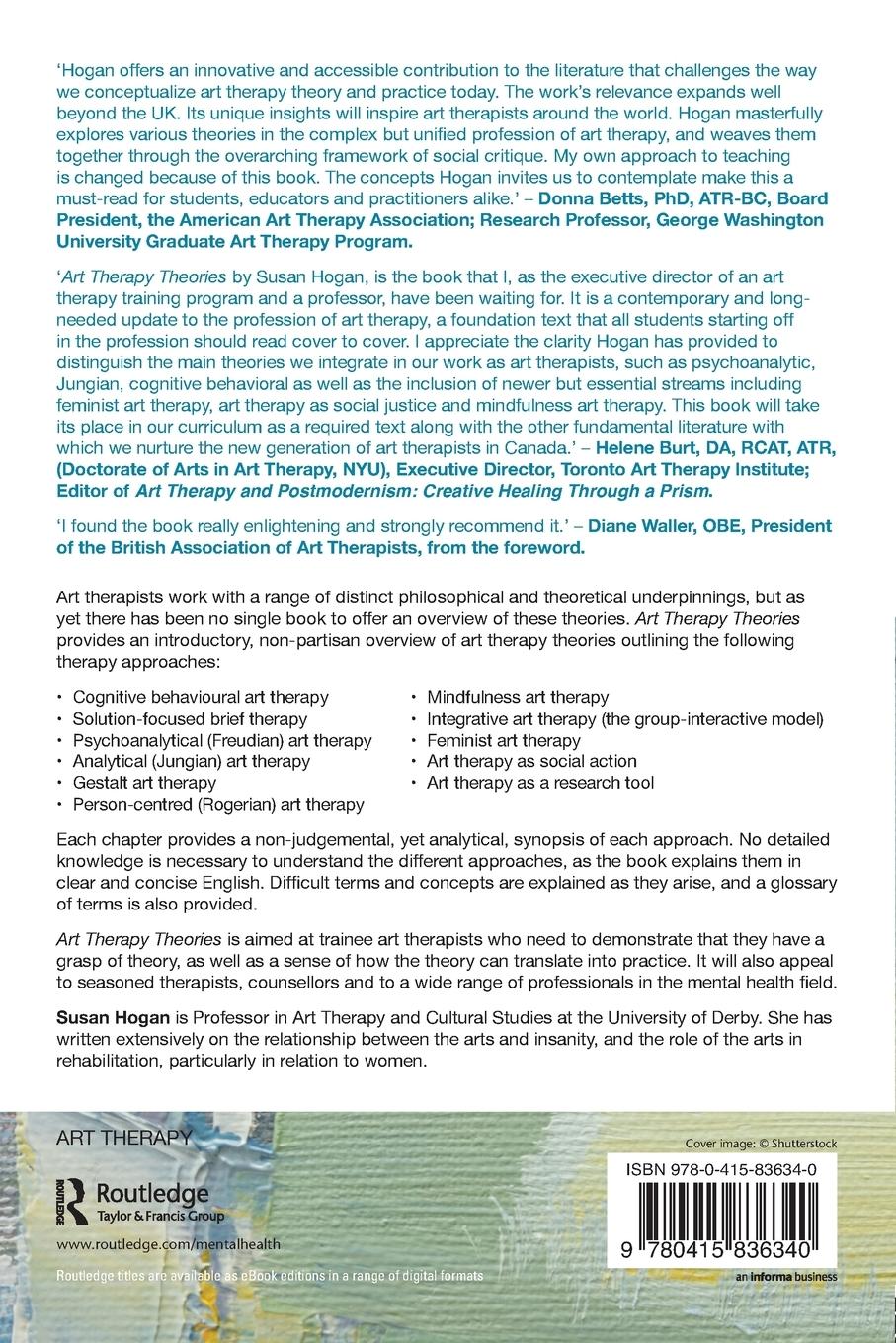 Rückseitencover Art Therapy Theories