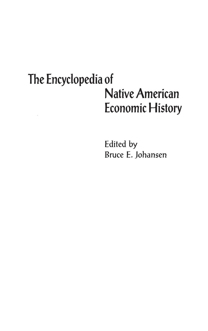 Vorderes Coverbild The Encyclopedia of Native-American Economic History