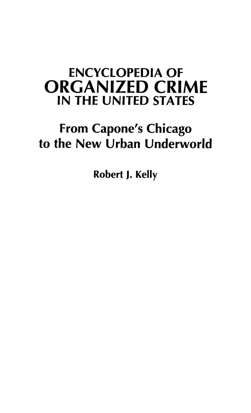Vorderes Coverbild Encyclopedia of Organized Crime in the United States