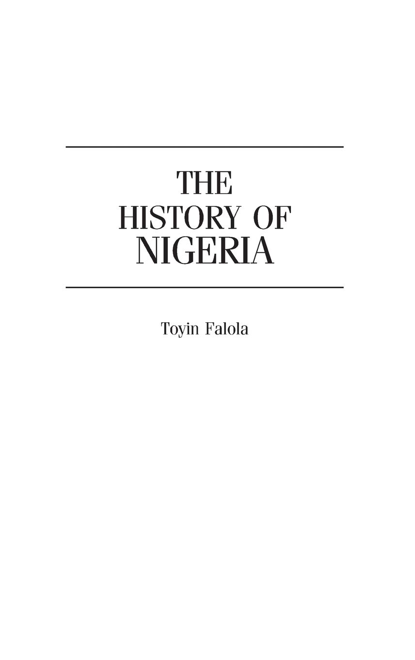 Vorderes Coverbild The History of Nigeria