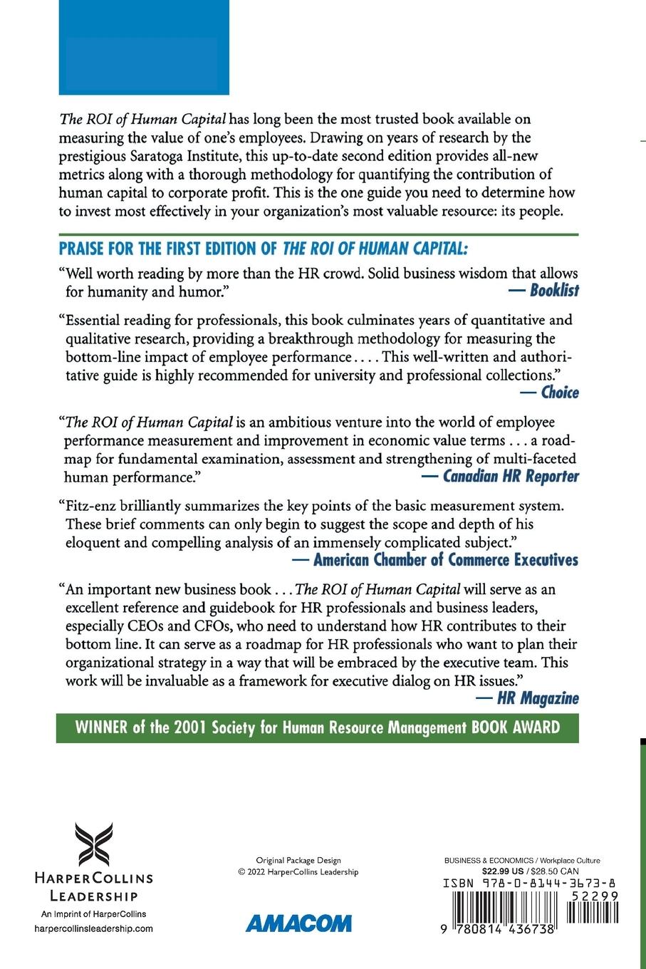 Rückseitencover The ROI of Human Capital