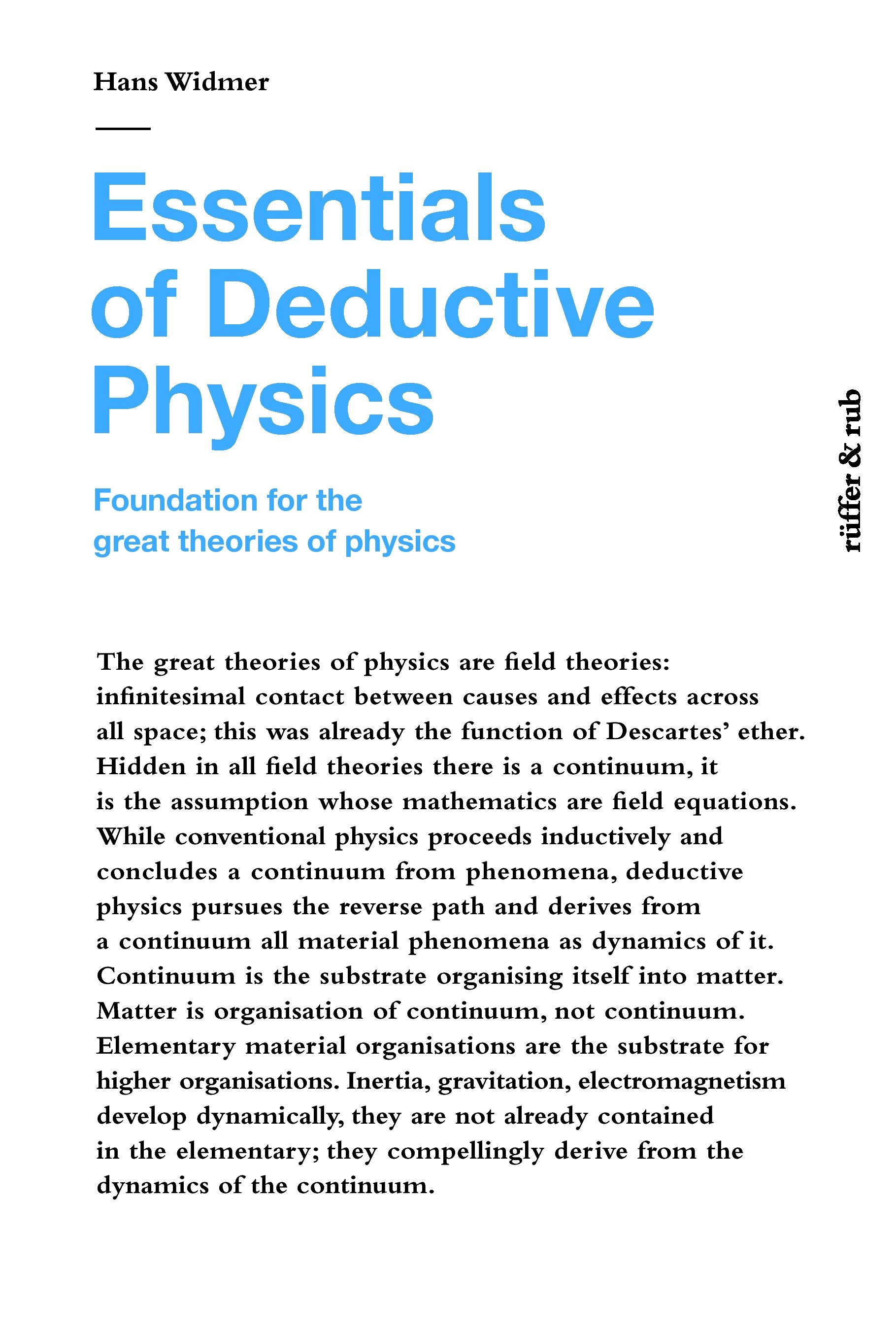 Vorderes Coverbild Essentials of Deductive Physics