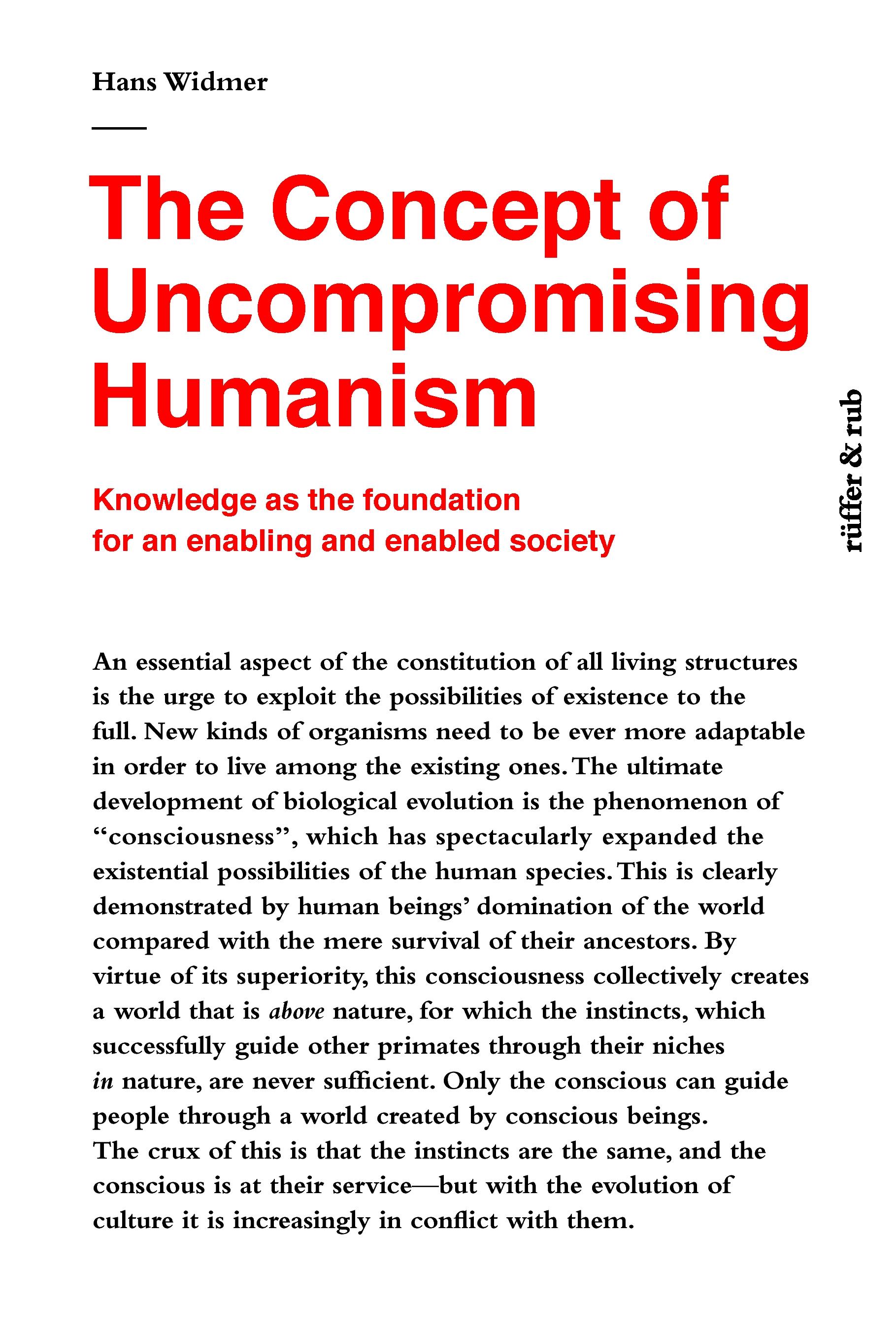 Vorderes Coverbild The Concept of Uncompromising Humanism