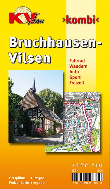 Vorderes Coverbild Bruchhausen-Vilsen, KVplan, Radkarte/Wanderkarte/Stadtplan, 1:25.000 / 1:12.500