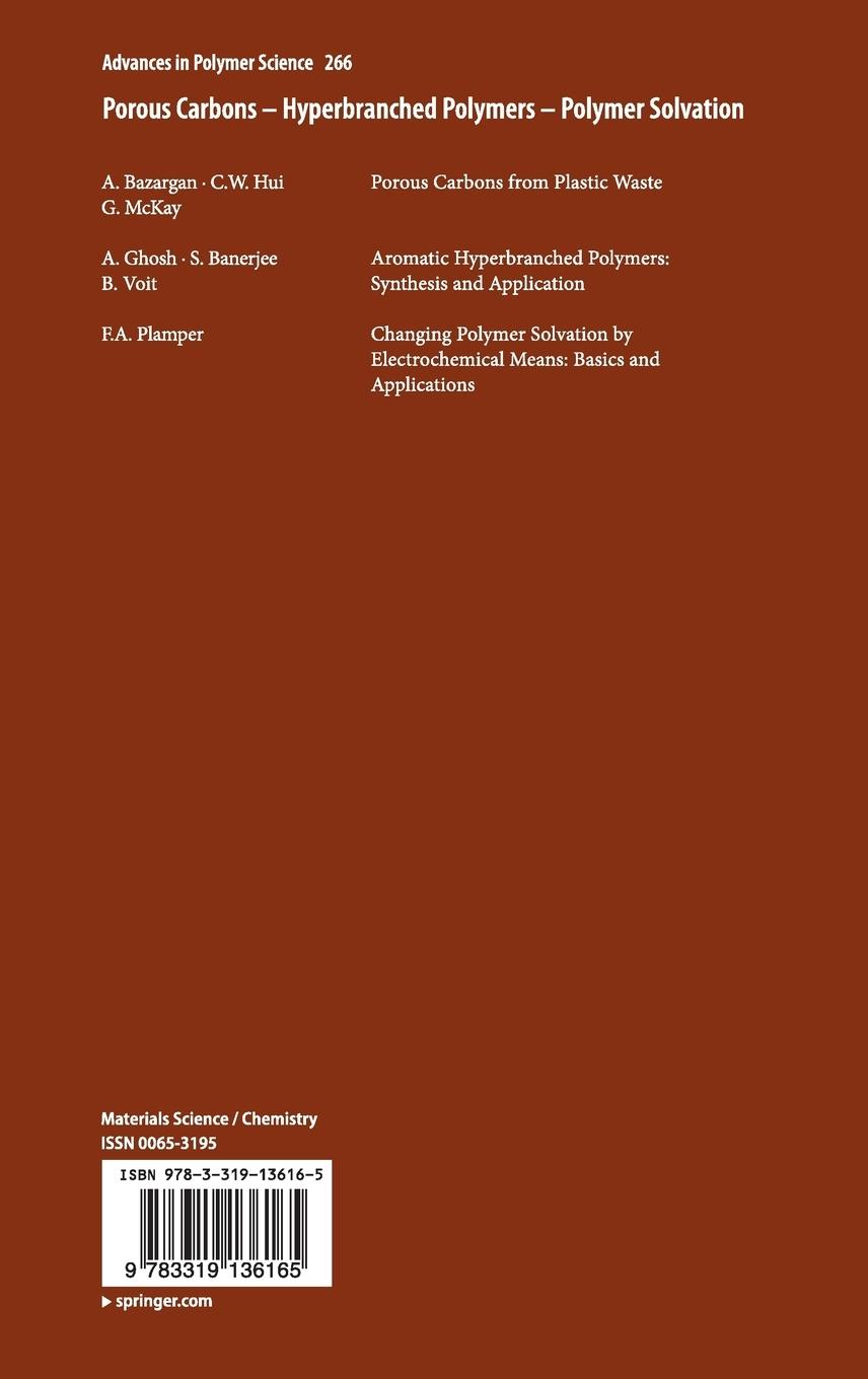 Rückseitencover Porous Carbons - Hyperbranched Polymers - Polymer Solvation