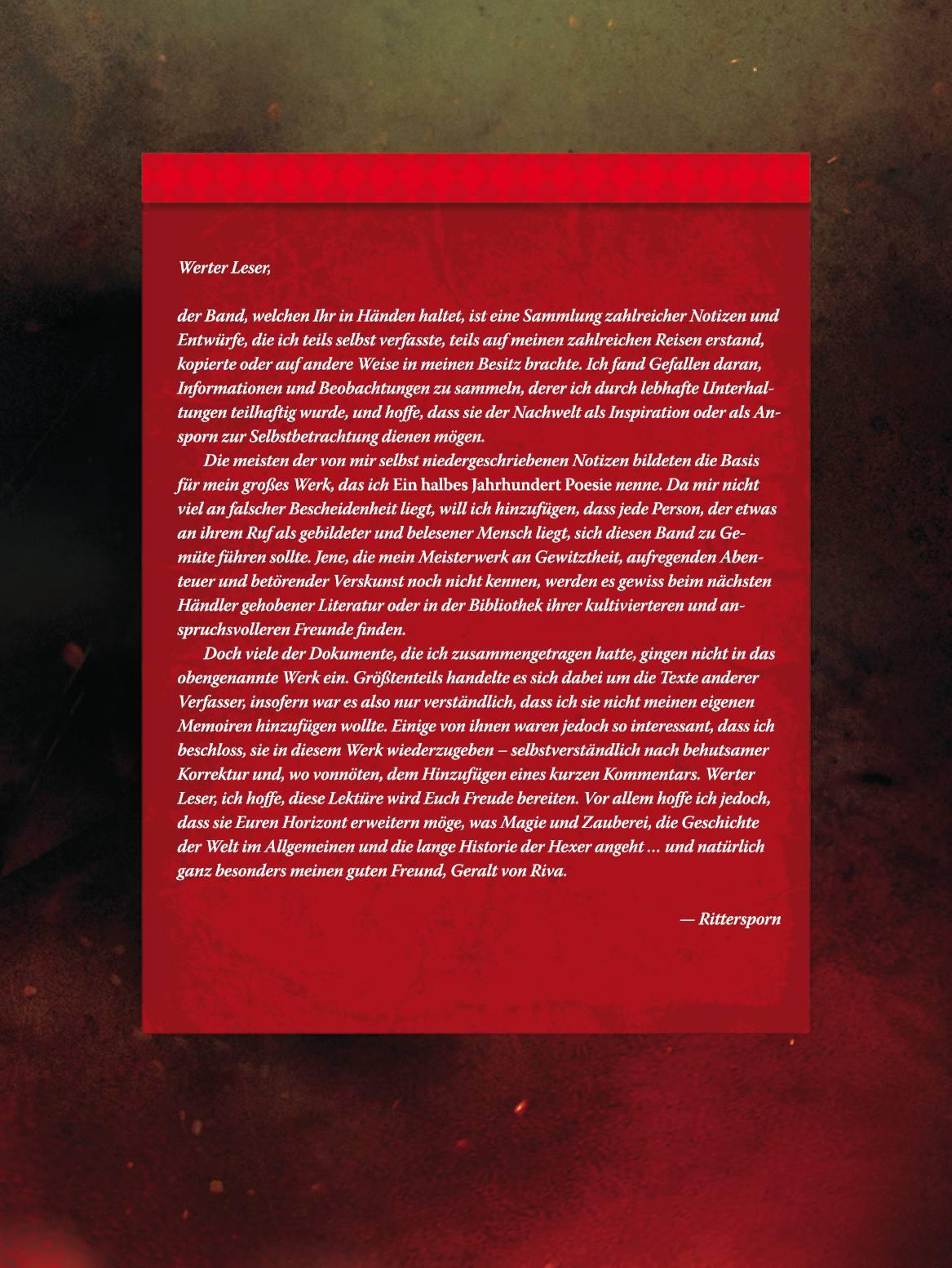 Beispielinhalt (Bild) Die Welt von The Witcher